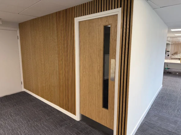 Door and completed new wall
