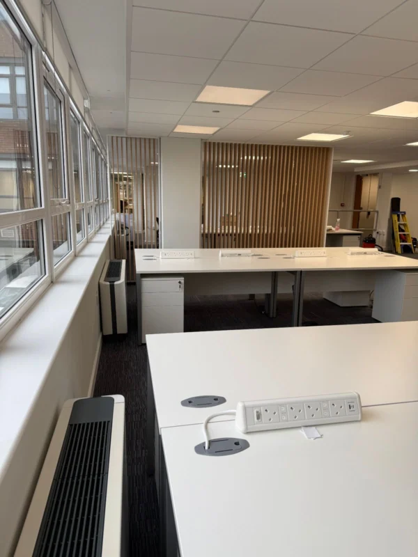 Office view over desks